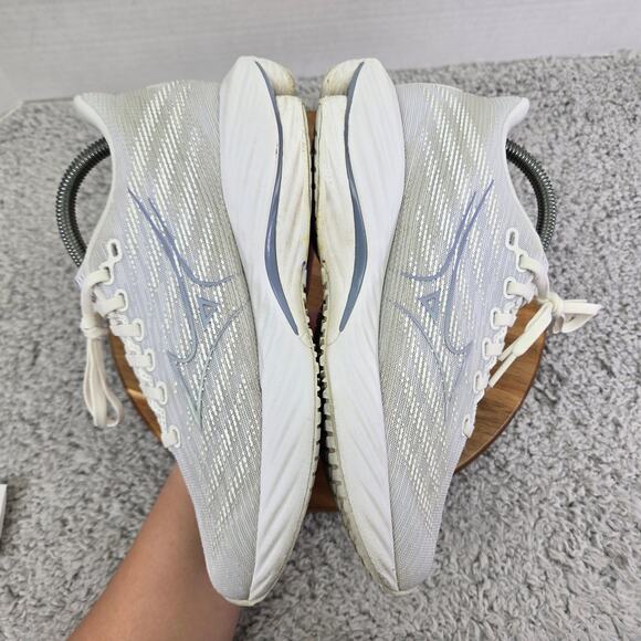 Mizuno Wave Rider 28 White Nimbus Cloud Athletic Gym Running Shoe Womens 8.5 - Picture 8 of 13